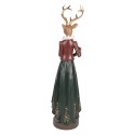 Clayre & Eef Image de décoration Cerf 9x8x37 cm Marron Plastique Aucune forme