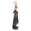 Clayre & Eef Image de décoration Cerf 9x8x37 cm Marron Plastique Aucune forme