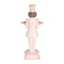 Clayre & Eef Décoration de Noël Image Casse-noisette 18x17x40 cm Rose Plastique Aucune forme