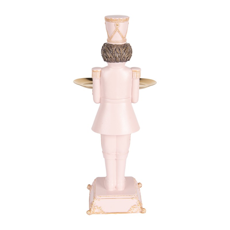 Clayre & Eef Décoration de Noël Image Casse-noisette 18x17x40 cm Rose Plastique Aucune forme
