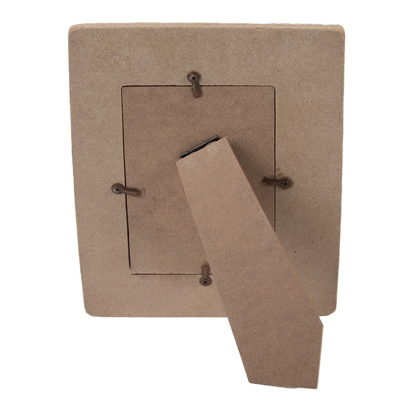 Clayre & Eef Cadre photo 13x18 cm Marron Blanc Bois Aucune forme