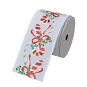 Clayre & Eef Weihnachtsband 63 mm x 5 m Weiß Synthetisch