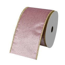 Clayre & Eef Decoratie Lint 63 mm x 5 m Roze Synthetisch
