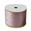Clayre & Eef Nastro Decorativo 63 mm x 5 m Rosa Sintetico