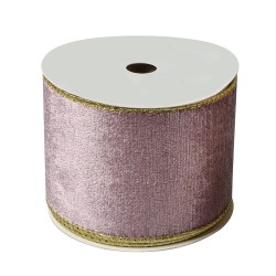 Clayre & Eef Decoratie Lint 63 mm x 5 m Roze Synthetisch