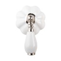 Clayre & Eef Door Knob 5x4x8 cm White Ceramic