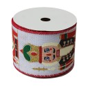 Clayre & Eef Christmas ribbon 63 mm x 5 m White Synthetic