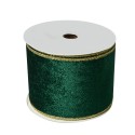 Clayre & Eef Decoratie Lint 63 mm x 5 m Groen Synthetisch