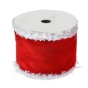 Clayre & Eef Decorative Ribbon 63 mm x 5 m Red Synthetic