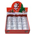 Clayre & Eef Christmas ribbon 50 mm White Silver colored Synthetic