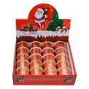 Clayre & Eef Kerstlint 50 mm Rood Goudkleurig Synthetisch