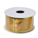 Clayre & Eef Kerstlint 38 mm Goudkleurig Synthetisch