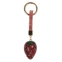 Clayre & Eef Keychain Strawberries 3x3x14 cm Red Plastic