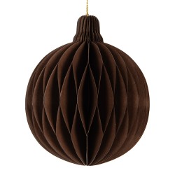 Clayre & Eef Christmas Ornament Ø 8x10 cm Brown Paper