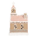 Clayre & Eef Casa di pan di zenzero con LED 14x12x23 cm Marrone Plastica