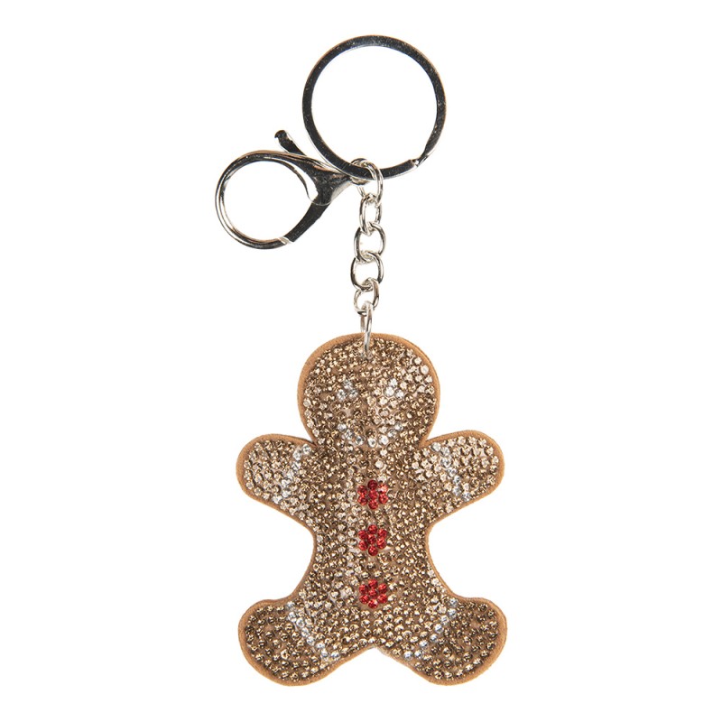 Juleeze Keychain Gingerbread man 6x2x13 cm Brown Synthetic