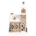 Clayre & Eef Casa di pan di zenzero con LED 14x12x23 cm Marrone Plastica