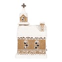 Clayre & Eef Casa di pan di zenzero con LED 14x12x23 cm Marrone Plastica