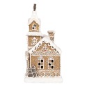 Clayre & Eef Casa di pan di zenzero con LED 14x12x23 cm Marrone Plastica