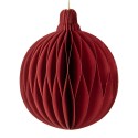 Clayre & Eef Ornamento Natalizio Ø 8x10 cm Rosso Carta