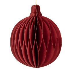 Clayre & Eef Christmas Ornament Ø 8x10 cm Red Paper