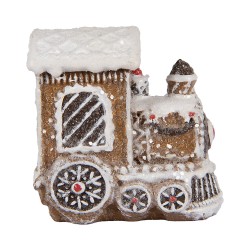 Clayre & Eef Christmas Decoration Figurine Train 5x3x5 cm Brown Plastic