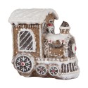 Clayre & Eef Christmas Decoration Figurine Train 5x3x5 cm Brown Plastic