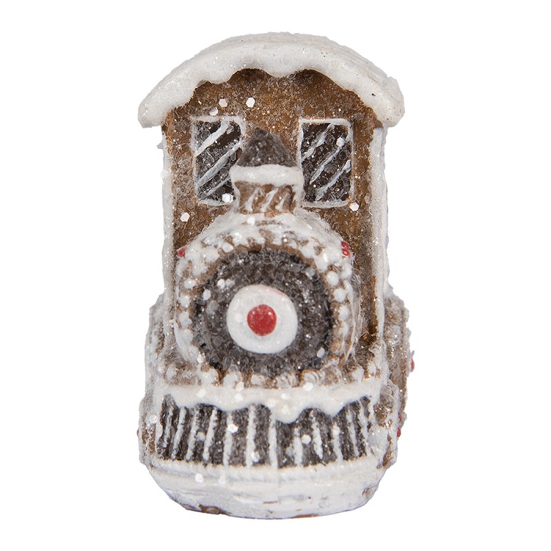 Clayre & Eef Christmas Decoration Figurine Train 5x3x5 cm Brown Plastic
