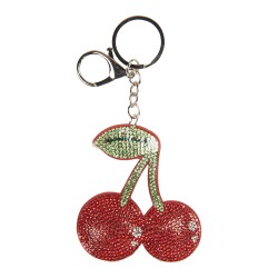 Clayre & Eef Keychain Cherries 7x2x13 cm Red Synthetic