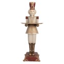 Clayre & Eef Christmas Decoration Figurine Nutcracker 18x20x61 cm Grey Plastic