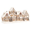 Clayre & Eef Gingerbread house 25x6x13 cm Brown Plastic