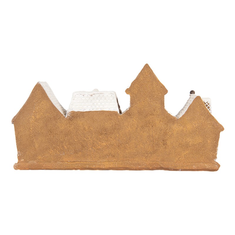 Clayre & Eef Gingerbread house 25x6x13 cm Brown Plastic