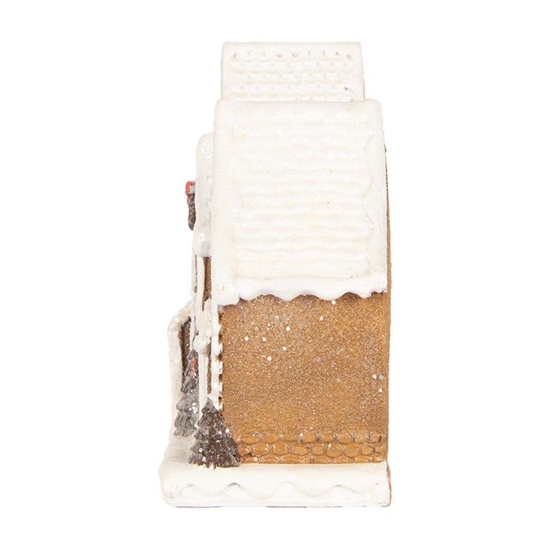 Clayre & Eef Gingerbread house 25x6x13 cm Brown Plastic