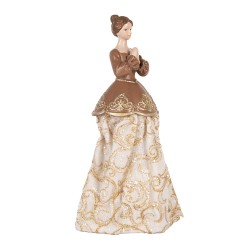 Clayre & Eef Decorative Figurine Woman 8x7x23 cm Beige Plastic