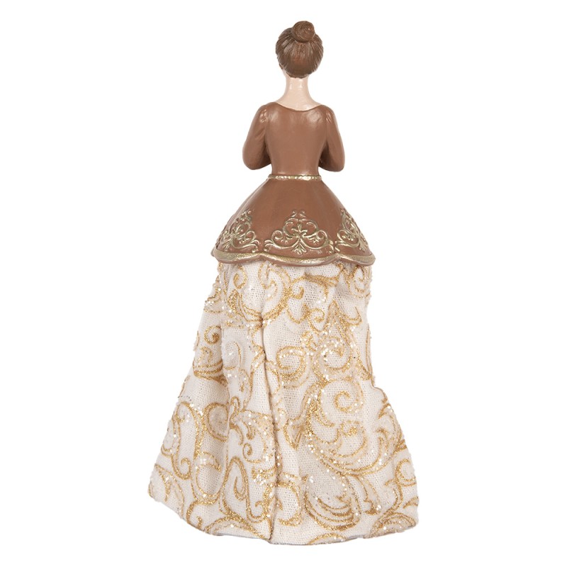 Clayre & Eef Statuetta decorativa Donna 8x7x23 cm Beige Plastica