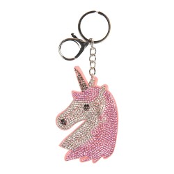 Clayre & Eef Keychain Unicorn 6x2x14 cm Pink Synthetic