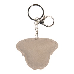Clayre & Eef Keychain Dog 7x2x12 cm Silver colored Synthetic