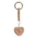Clayre & Eef Portachiavi Cuore 4x3x13 cm Color oro Plastica