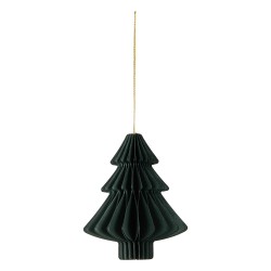 Clayre & Eef Christmas Ornament Ø 9x10 cm Green Paper