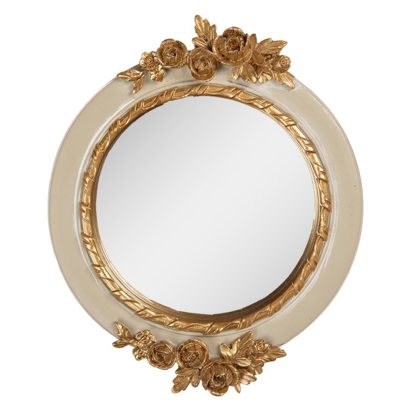 Clayre & Eef Miroir 14x2x16 cm Beige Plastique