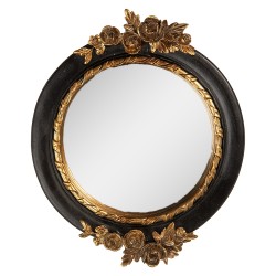 Clayre & Eef Miroir 14x2x16 cm Noir Plastique
