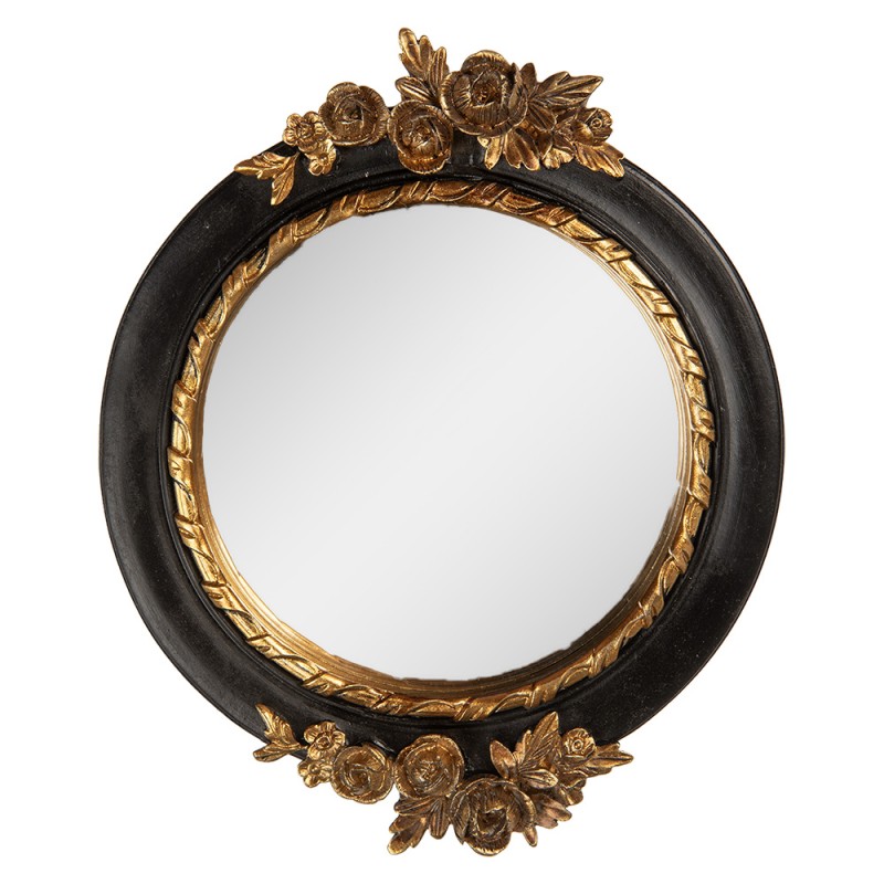 Clayre & Eef Mirror 14x2x16 cm Black Plastic