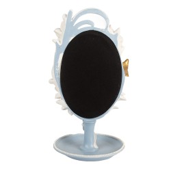 Clayre & Eef Miroir de table 16x14x27 cm Bleu Plastique