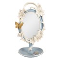 Clayre & Eef Miroir de table 16x14x27 cm Bleu Plastique