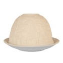 Clayre & Eef Portacandela Ø 12x8 cm Bianco Porcellana Case