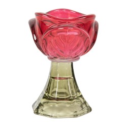 Clayre & Eef Portacandela Ø 7x10 cm Rosa Vetro