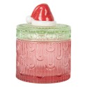 Clayre & Eef Storage Jar Ø 9x12 cm Red Glass