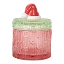 Clayre & Eef Storage Jar Ø 9x12 cm Red Glass