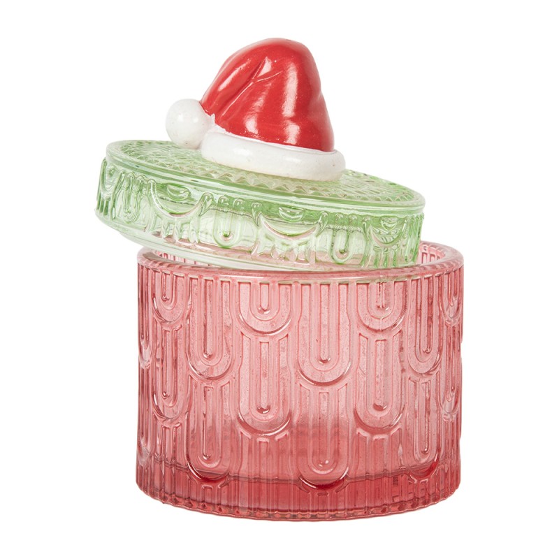 Clayre & Eef Storage Jar Ø 9x12 cm Red Glass