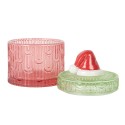 Clayre & Eef Storage Jar Ø 9x12 cm Red Glass